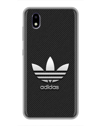 Чехол для ZTE Blade A3 (2020) с картинкой «Adidas Карбоновая текстура»