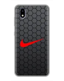 Чехол для ZTE Blade A3 (2020) с картинкой «Nike — карбоновая сетка»