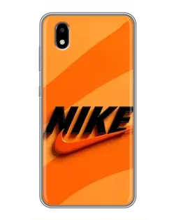Чехол для ZTE Blade A3 (2020) с картинкой «Оранжевый драйв Nike»