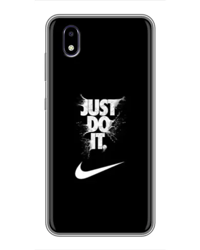 Чехол для ZTE Blade A3 (2020) с картинкой «Текстовый принт Nike»