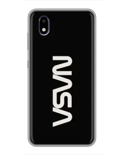 Чехол для ZTE Blade A3 (2020) с картинкой «NASA — вертикальный логотип»