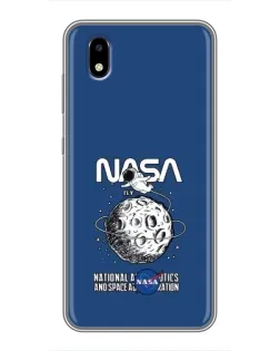 Чехол для ZTE Blade A3 (2020) с картинкой «NASA — лунная миссия»