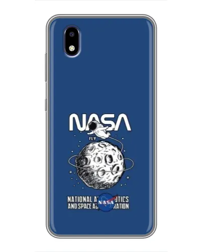 Чехол для ZTE Blade A3 (2020) с картинкой «NASA — лунная миссия»