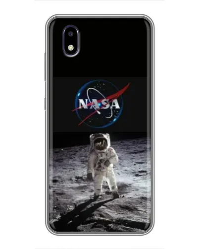 Чехол для ZTE Blade A3 (2020) с картинкой «Астронавт на Луне»