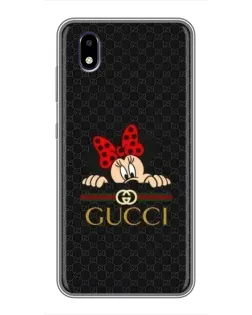 Чехол для ZTE Blade A3 (2020) с картинкой «Минни Маус Gucci — черный»