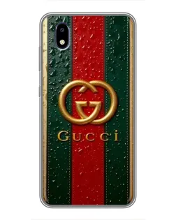 Чохол для ZTE Blade A3 (2020) з картинкою «Gucci — фірмова смуга та золото»