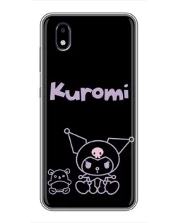Чехол для ZTE Blade A3 (2020) с картинкой «Kuromi — черный минимализм»
