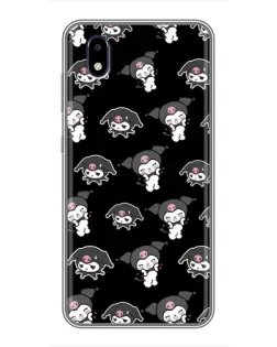 Чехол для ZTE Blade A3 (2020) с картинкой «Черный паттерн Kuromi»