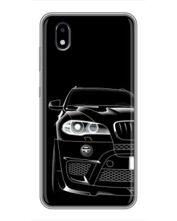 Чехол для ZTE Blade A3 (2020) с картинкой «Темный силуэт BMW»