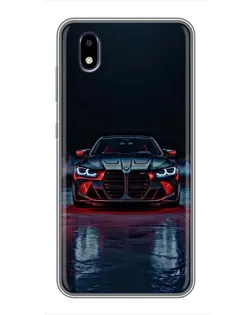 Чехол для ZTE Blade A3 (2020) с картинкой «BMW на мокрой дороге»