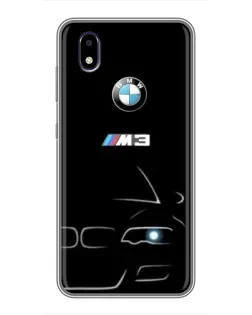 Чехол для ZTE Blade A3 (2020) с картинкой «Минималистичный принт BMW M3»