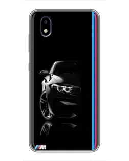 Чехол для ZTE Blade A3 (2020) с картинкой «Силуэт BMW в темноте»