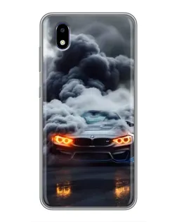 Чехол для ZTE Blade A3 (2020) с картинкой «BMW в дыму»