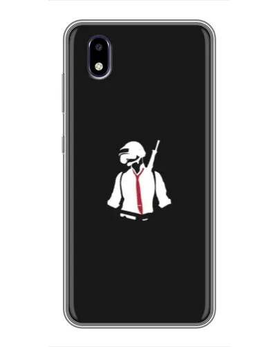 Чехол для ZTE Blade A3 (2020) с картинкой «PUBG — силуэт воина»