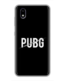 Чехол для ZTE Blade A3 (2020) с картинкой «PUBG — белый логотип»
