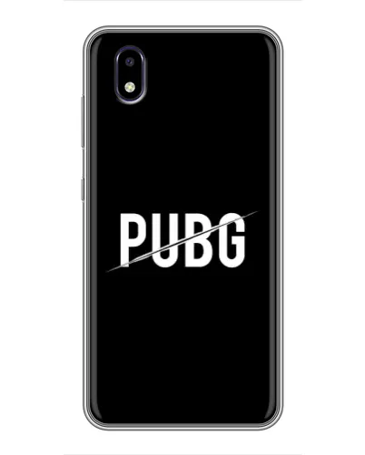 Чехол для ZTE Blade A3 (2020) с картинкой «PUBG — белый логотип»