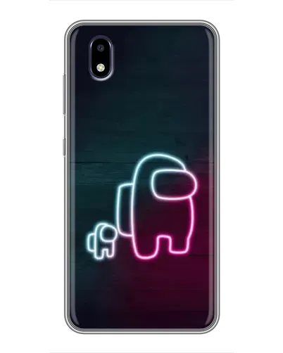 Чехол для ZTE Blade A3 (2020) с картинкой «Among Us неон-арт»