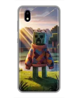 Чехол для ZTE Blade A3 (2020) с картинкой «Крипер в свитере»