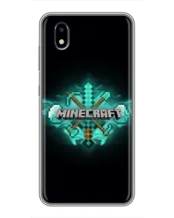 Чехол для ZTE Blade A3 (2020) с картинкой «Minecraft Diamond лого»