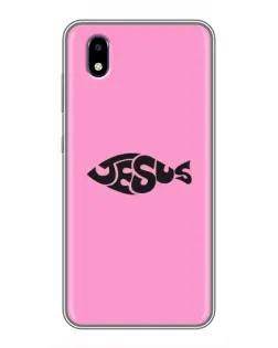 Чехол для ZTE Blade A3 (2020) с картинкой «Розовый символ  Jesus»