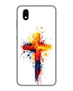 Чехол для ZTE Blade A3 (2020) с картинкой «Акварельный крест»