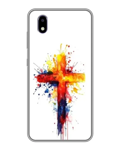 Чехол для ZTE Blade A3 (2020) с картинкой «Акварельный крест»