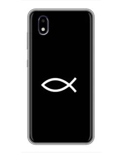 Чехол для ZTE Blade A3 (2020) с картинкой «Символ рыбы Jesus»