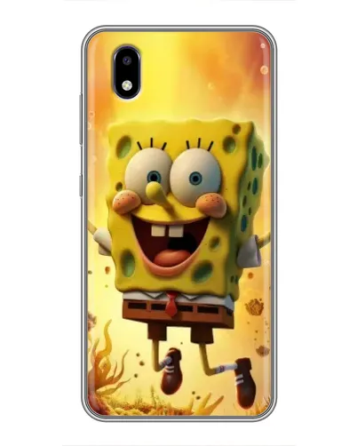 Чехол для ZTE Blade A3 (2020) с картинкой «Губка Боб прыгает»