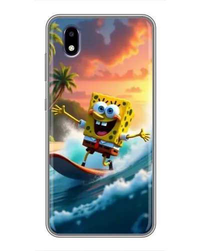 Чехол для ZTE Blade A3 (2020) с картинкой «Губка Боб серфингист»