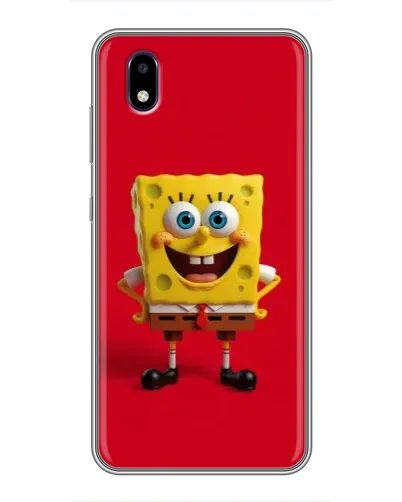 Чехол для ZTE Blade A3 (2020) с картинкой «Спанч Боб на красном»