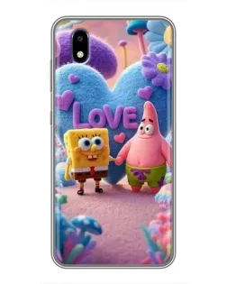Чехол для ZTE Blade A3 (2020) с картинкой «Губка Боб Патрик»