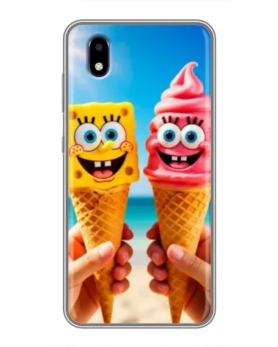 Чехол для ZTE Blade A3 (2020) с картинкой «Спанч Боб мороженое»