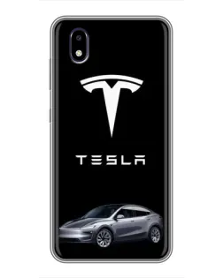 Чехол для ZTE Blade A3 (2020) с картинкой «Tesla Model Y»