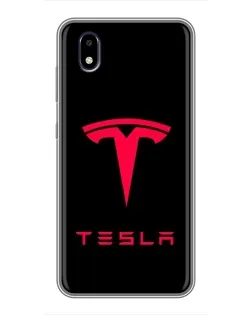 Чехол для ZTE Blade A3 (2020) с картинкой «Tesla Red Logo»