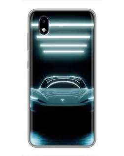 Чехол для ZTE Blade A3 (2020) с картинкой «Tesla в неоне»