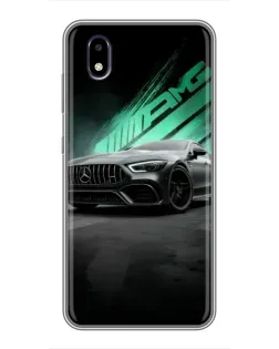 Чехол для ZTE Blade A3 (2020) с картинкой «Темный Mercedes AMG»