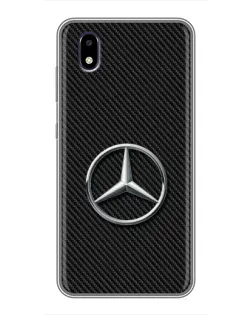 Чехол для ZTE Blade A3 (2020) с картинкой «Карбоновый Mercedes стиль»