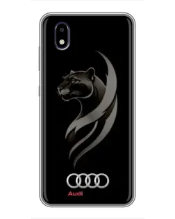 Чехол для ZTE Blade A3 (2020) с картинкой «Графика — пантера и Audi»