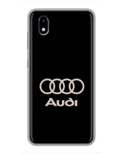 Чехол для ZTE Blade A3 (2020) с картинкой «Audi — золотой логотип»