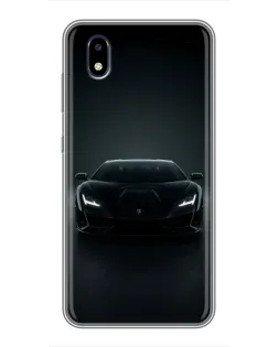 Чехол для ZTE Blade A3 (2020) с картинкой «Черный Lamborghini Aventador»