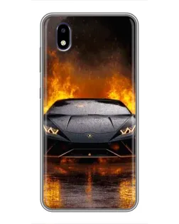 Чехол для ZTE Blade A3 (2020) с картинкой «Lamborghini в огне»