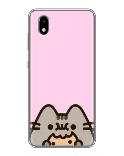Чехол для ZTE Blade A3 (2020) с картинкой «Pusheen и печенье»