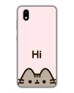 Чехол для ZTE Blade A3 (2020) с картинкой «Пушин говорит Hi»