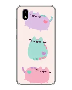 Чехол для ZTE Blade A3 (2020) с картинкой «Pusheen трио»