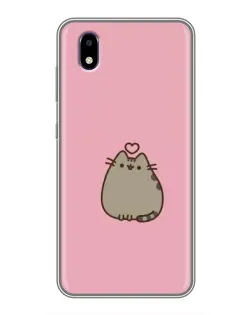 Чехол для ZTE Blade A3 (2020) с картинкой «Pusheen сердце»