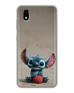 Чехол для ZTE Blade A3 (2020) с картинкой «Стич на коричневом фоне»