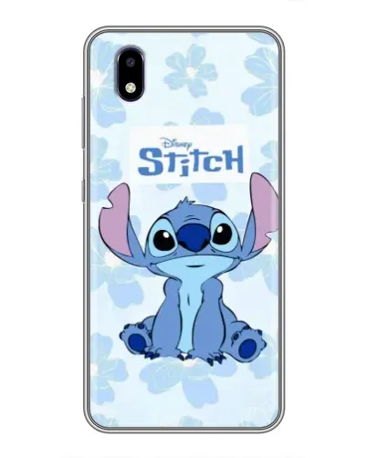 Чехол для ZTE Blade A3 (2020) с картинкой «Stitch среди цветов»