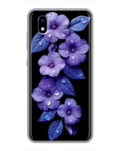 Чехол для ZTE Blade A3 (2020) с картинкой «Фиолетовые цветы с росою»