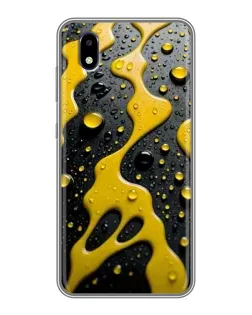 Чехол для ZTE Blade A3 (2020) с картинкой «Жидкое желтое золото»