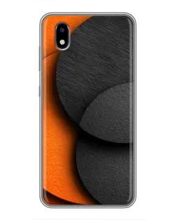 Чехол для ZTE Blade A3 (2020) с картинкой «Геометрия оранжевых кругов»